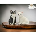 thumbnail image 1 of Ceramic Cat Salt and Pepper Shaker Set Black and White Gift for Cat, 1 of 3