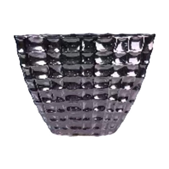 Aria Home Modern Ceramic Centerpiece Bowl Square Pattern Table Decor ,Titanium Silver