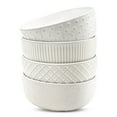 thumbnail image 1 of BVIEAKD Ceramic Cereal Bowls, Soup Bowls for Kitchen, Embossment Stoneware Bowl for Soup, Salad, Fruits, Ramen, Noodle, Pho, Suitable for Family Use, Ideal for Housewarming - 6 Inch- Set of 4（white）, 1 of 9