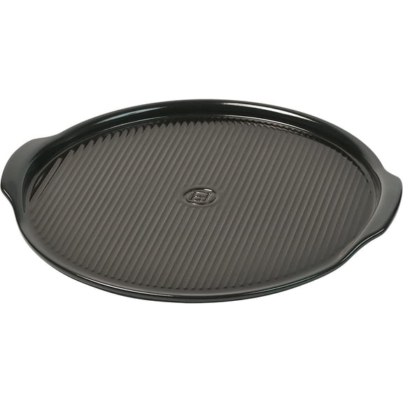 Ceramic Charcoal Pizza Stone, 37x37x7 cm