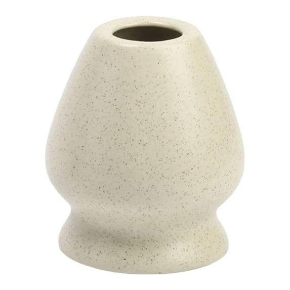 Ceramic Chasen Holder Stand for Matcha Whisk, Tea Ceremony Accessory, Tea Utensil Rest for Wood Whisk Drying Storage, Mini Zen Decor, Matcha Tea Whisk Holder, 1Pc, Multicolor(Beige,2.5x2.5x2.7")