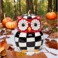 thumbnail image 1 of Ceramic Checkerboard Owl Candy Jar, Kitchen Decor, Fall Decor, Gift for Her, Gift for Mom, 1 of 4