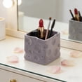 thumbnail image 1 of Ceramic Cheese Storage Jar, Cute Desktop Organizer Container for Pens, Makeup Tools, , Multi-Purpose Cosmetic and Accessory Holder for Home Office Dorm, 8cm x 8cm, 1 of 6