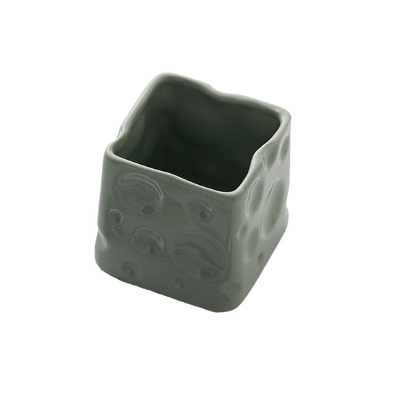 Ceramic Cheese Storage Jar, Stylish Desktop Organizer for Pens and Cosmetics, Compact and Versatile for Home and Office, Ideal Gift for Friends and Family