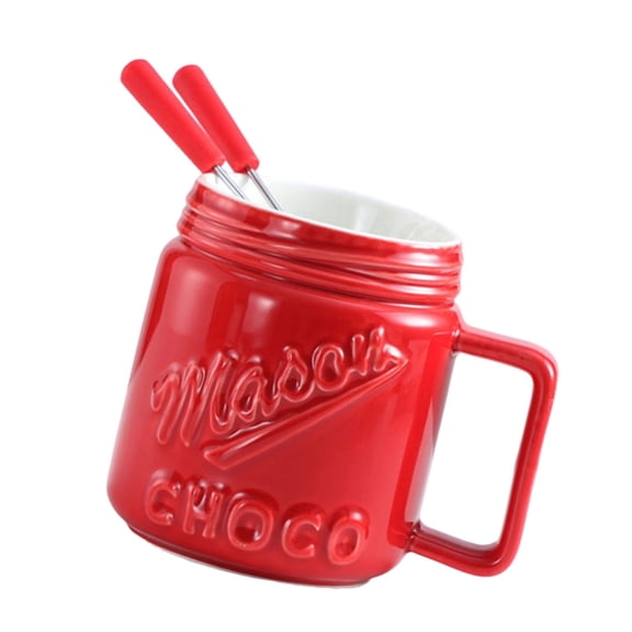 Ceramic Chocolate Fondue Pot Multifunctional Dessert Maker Home Accessory