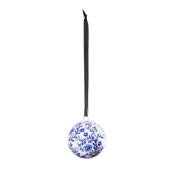 Ceramic Christmas Ball Ornament, 5cm Hand-Painted Hanging Pendant with Golden Rope for Christmas Tree, Home, Party, and Holiday Decorations