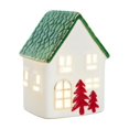 thumbnail image 1 of Ceramic Christmas House Decoration Lighted Snow Tabletop Ornament Holiday Village Figurine Indoor Display Party Setup Accessory, 1 of 3