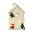thumbnail image 1 of Ceramic Christmas House Decoration with Warm LED Light, Holiday Tabletop Accent, Winter Holiday Ornament, Festive Seasonal Decor for Home & Celebration, 1 of 5