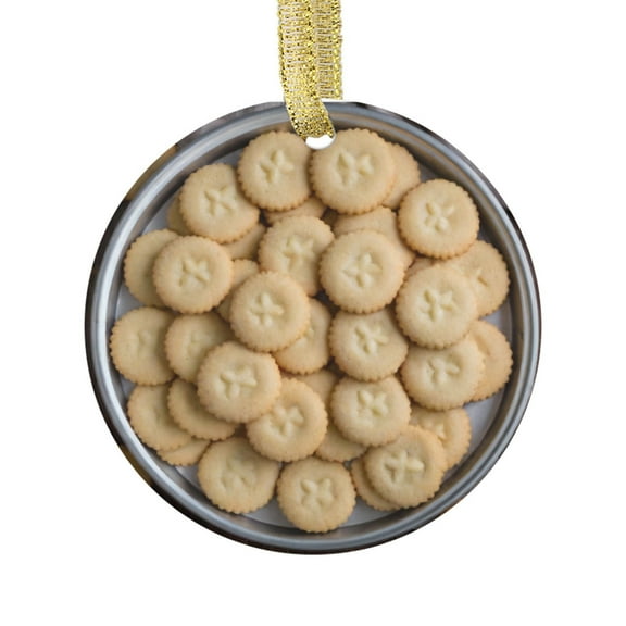 Spritz Butter Cookies Delicious Snack Dessert for Cookies Food Lovers Foodie Novelty Holiday Christmas Ornament Xmas Tree Gift (Flat Design Printed on Ceramic, Not 3D)