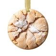 thumbnail image 1 of Sugar Cinnamon Snickerdoodle Crinkle Cookie Snack Dessert for Cookies Food Lovers Foodie Novelty Holiday Christmas Ornament Xmas Tree Gift (Flat Design Printed on Ceramic, Not 3D), 1 of 3