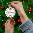 thumbnail image 1 of Ceramic Christmas Ornament, Holiday Decor, Festive Ornament, Unique Gift, Seasonal Decoration, Merry Christmas Ornament, 1 of 3