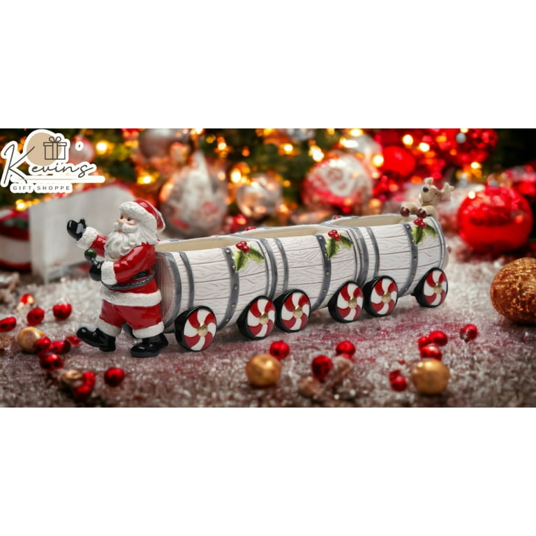 Ceramic christmas train set sale