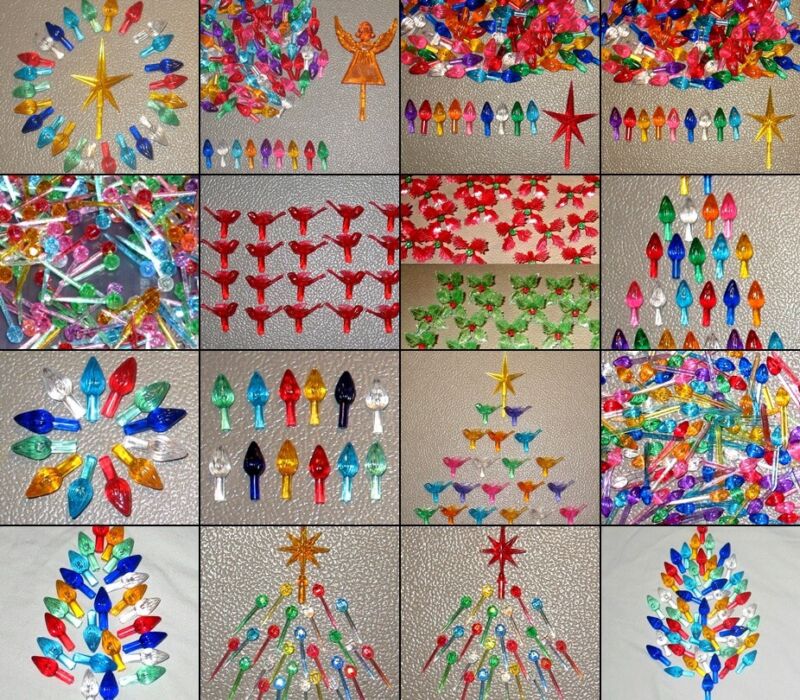 Ceramic Christmas Tree Bulbs Lights Small, Med/Large, Twist Stars