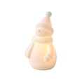 thumbnail image 1 of Ceramic Christmas Tree Ornament – White Mini Tabletop Holiday Decoration with LED Lights, Desktop Gift for Home or Office, 1 of 5