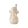 thumbnail image 1 of Ceramic Christmas Tree Ornament – White Mini Tabletop Holiday Decoration with LED Lights, Desktop Gift for Home or Office, 1 of 5