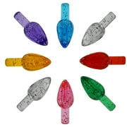 Ceramic Christmas Tree Replacement Lights, Medium Twist Light Ornaments, Multi Colors with Glitter | 144 Piece Pack