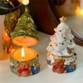 thumbnail image 1 of Ceramic Christmas Tree Trinket Box with Star Topper and Gift Decorations Holiday Collectible Ornament for Home Décor Display Keepsake Storage, 1 of 6
