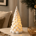 thumbnail image 1 of Ceramic Christmas Tree with Warm White Led Lights, Tabletop Decoration for Home and Bedroom, Night Light, 1 of 5