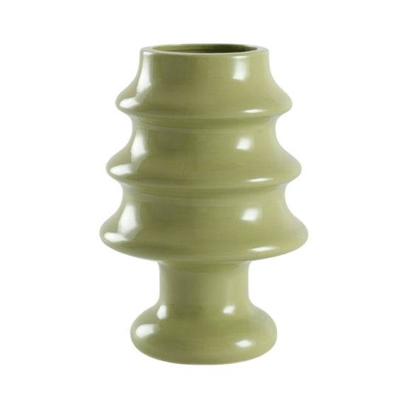 Ceramic Christmas Vase, Red Boot Tree Design, Small Holiday Centerpiece for Tabletop Decor, Festive Mantel Decoration