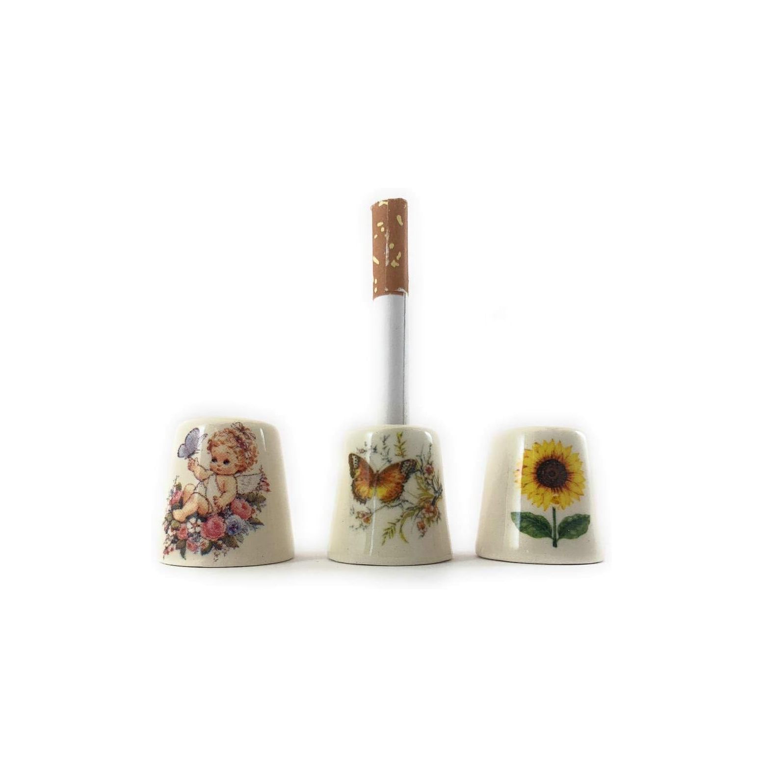 Ceramic Cigarette Snuffers Cigarette Extinguishers for Ashtrays Random