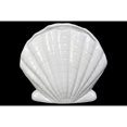 thumbnail image 1 of Ceramic Clam Textured Seashell Sculpture, Set of 2, White- Saltoro Sherpi, 1 of 5