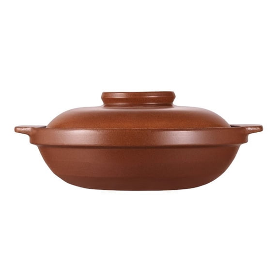 Ceramic Clay Casserole Stew Pot for Home Use, High Temperature Resistant Soup Pot, Natural Earthen Cookware for Gas Stove and Cooking