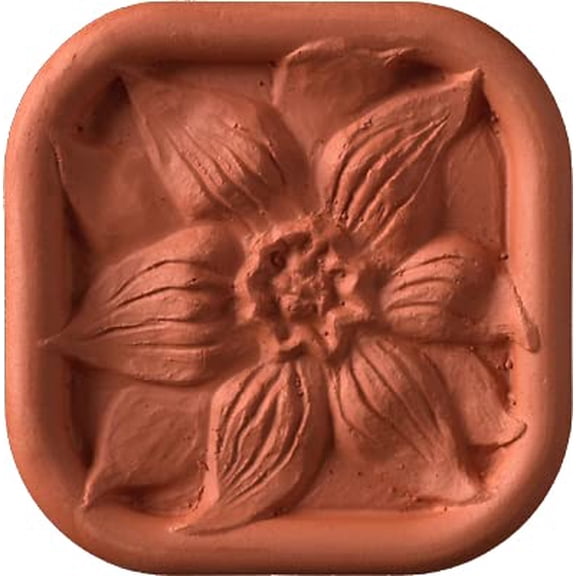 Ceramic Clay Diffuser – Passive Aromatherapy Oil Diffuser for Essential Oils, Great Home Decor, Car & Office Desk, Patio Warmer, Travel Size Gift, Small Mini Terracotta (Daisy Flower)