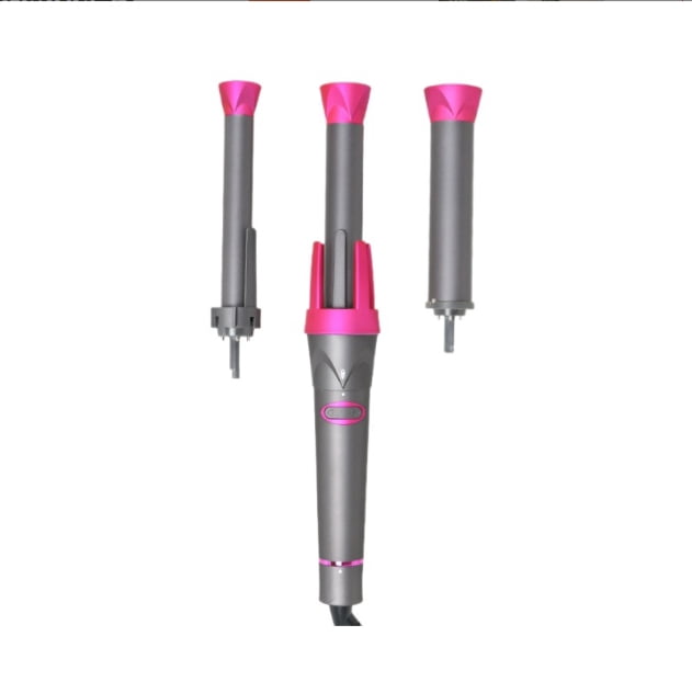 Ceramic-Coated 3-in-1 Auto Curling Wand with Interchangeable Barrels