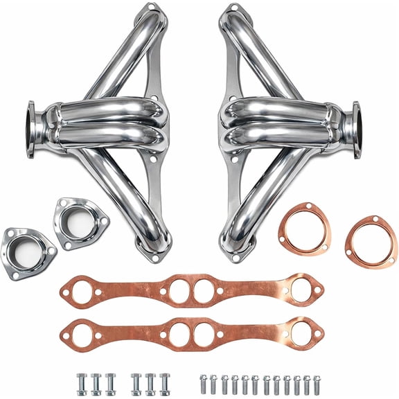 Ceramic Coated Block Hugger Headers for Small Block Chevy SBC 265 283 302 305 327 350 400 Gen 1 V8 Fits 1923–1959 Street Rods Tri-Five Chevys Early Trucks by Certified Automotive Experts