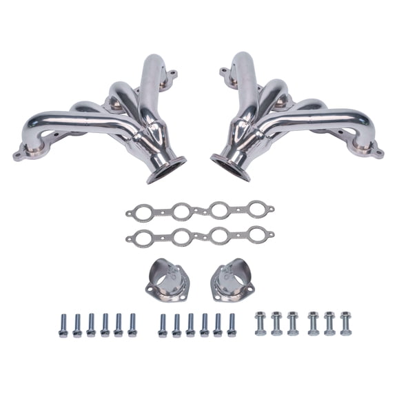 MOTOXIMA Stainless Steel 1-1/2"1-1/4" Primary Polished Exhaust Headers for 19641973 Ford Mustang SBF 260 289 Classic Muscle Cars