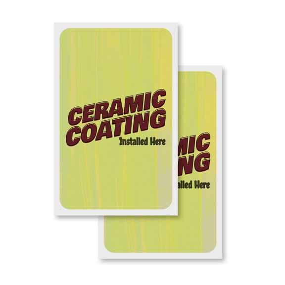 Ceramic Coating (2-PACK) 24" x 36" Vinyl Decals | Sign Insert Peel & Stick Decals Stickers Window Signs