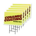 thumbnail image 1 of Ceramic Coating 5 Pack Of 12" x 16" Yard Sign & Stake | Advertise Your Business | Stake Included Image On Both Sides | Made in The USA, 1 of 3