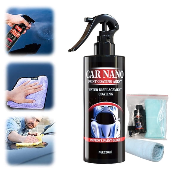 Ceramic Coating for Cars, Rapid Spray Wax Paint Sealant Polish Kit Ultra Hydrophobic, Improve Gloss Shine, Slickness, Dirt Resistant & Protection for Cars, RVs, Boats, Motorcycle