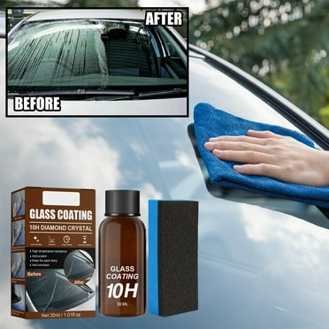 Ceramic Coating for Cars' Windshield, Hydrophobic Glass Coating Spray Kit, Provides Advanced Rain Visibility, Repels Dirt for Safer Driving, Professional Ceramic Coating for Cars