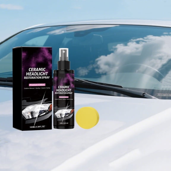 Ceramic Coating Headlight Restoration Spray for Oxidation Removal and Enhanced Nighttime Visibility