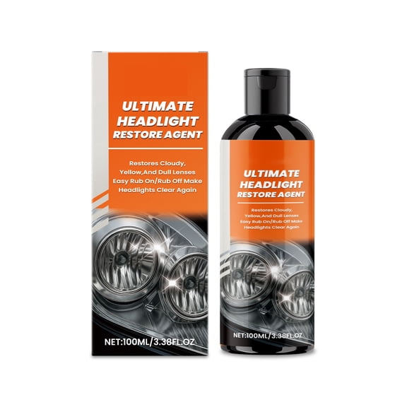 Ceramic Coating Headlight Restorer Kit with Scratch and Yellowing Removal Spray for Car Lights