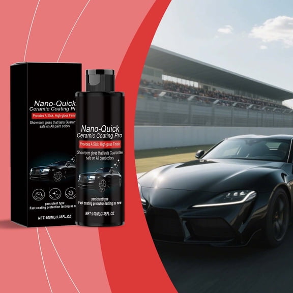 Ceramic Coating Pro, High Gloss Car Paint Sealant Protection Spray, Slick Mirror Shine Repels Dirt for Vehicle Paint Car Truck SUV, 3.38 fl oz