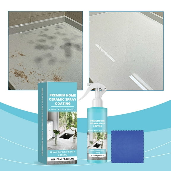 Ceramic Coating Spray 100ml – Home Surface Protector for Countertops & Fixtures – Water & Stain Repellent, Easy Spray Application, Reduces Daily Cleaning Effort