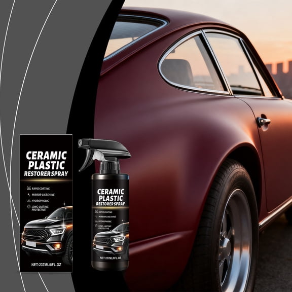Ceramic Coating Spray 237ml,Paint Restoration Gloss Booster Hydrophobic Protection 9H Coating Easy Wipe-On Long-Lasting Shine,Perfect for Cars SUVs DIY Auto Detailing Clear-Coat Surfaces-A