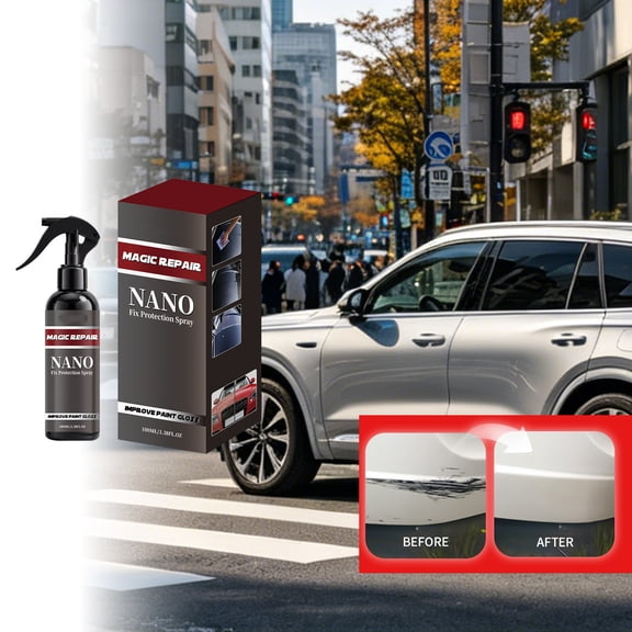 Ceramic Coating Spray For Automotive Paint Surfaces, 3-In-1 Cleaning Polishing And Protective Sealant, Waterless Wash Formula With Hydrophobic Gloss Enhancement For All Cars