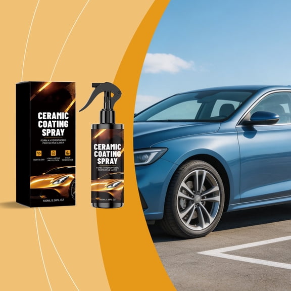 Ceramic Coating Spray For Automotive Paint Surfaces, High-Gloss Sealant With Hydrophobic Protection And Scratch Resistance, Easy Spray-On Formula For Paint And Chrome Detailing