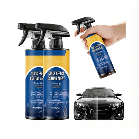 Ceramic Coating Spray for Cars, 2026 New Formula Quick Car Wax with SiO2 - Paint Restorer & Hydrophobic Sealant for Scratch Removal, Waterless Wash, Gloss Enhancement 120ml(2 Kit)