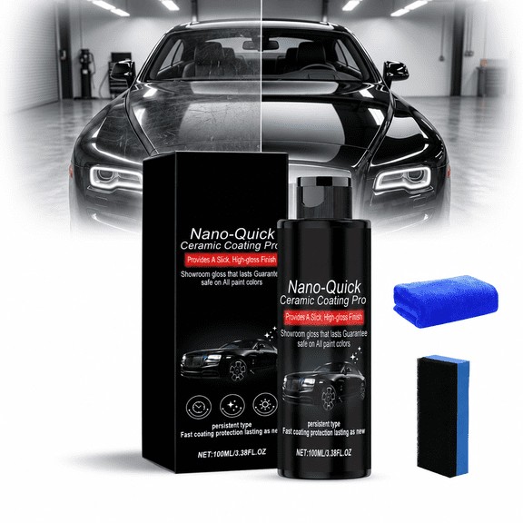 Ceramic Coating Spray for Cars, Trucks and SUVs, Nano Ceramic Paint Sealant Spray for Gloss, Shine and Easier Cleaning, Quick Detailing Spray for Car Care