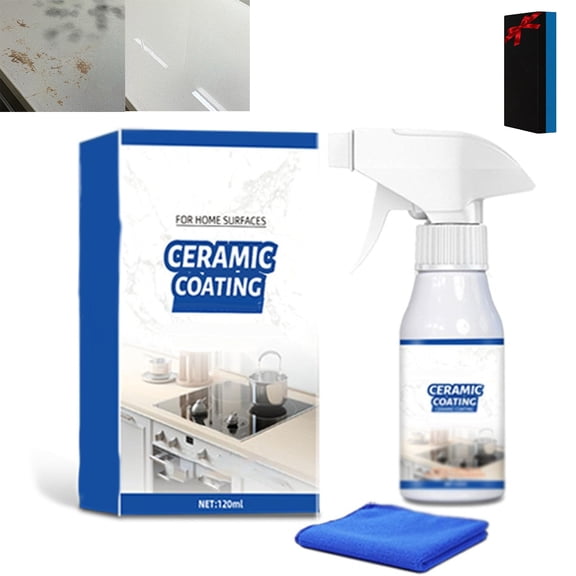 Ceramic Coating Spray for Home, Multi-surface Quick Tech Shield High Gloss Sealer, Protective Finish for Stove Top, Shower Glass, Countertop, Tile (1PC)