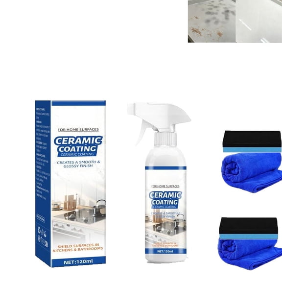 Ceramic Coating Spray for Home, 120ml Ceramic Coating for Home Surface Protector Spray, For Stove Top, Shower Glass, Countertop, Tile (1PCS)