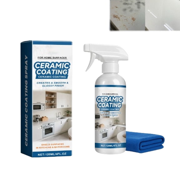 Ceramic Coating Spray for Home, 120ml Ceramic Coating for Home Surface Protector Spray, For Stove Top, Shower Glass, Countertop, Tile