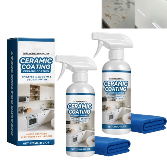 Ceramic Coating Spray for Home, 120ml Ceramic Coating for Home Surface Protector Spray, For Stove Top, Shower Glass, Countertop, Tile