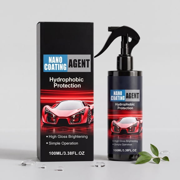 Ceramic Coating for Cars,100ml Waterless Car Wash and Detailing - Quick Effect Coating Agent,High Gloss Top Coat, Shiny Car Stuff