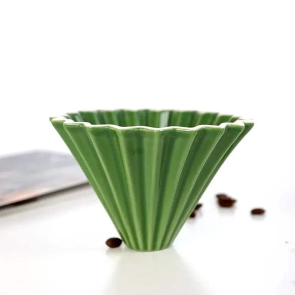 Origami Pour-Over Dripper - Handmade Ceramic Coffee Filter Basket