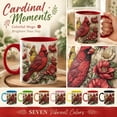 thumbnail image 1 of Ceramic Coffee Mug 11 Ounce Cardinal Mug with Floral Decor Great Gift for Bird Lover for Christmas Gift Housewarming Gift Two Tone Blue Accent Ceramic Drinkware, 1 of 9